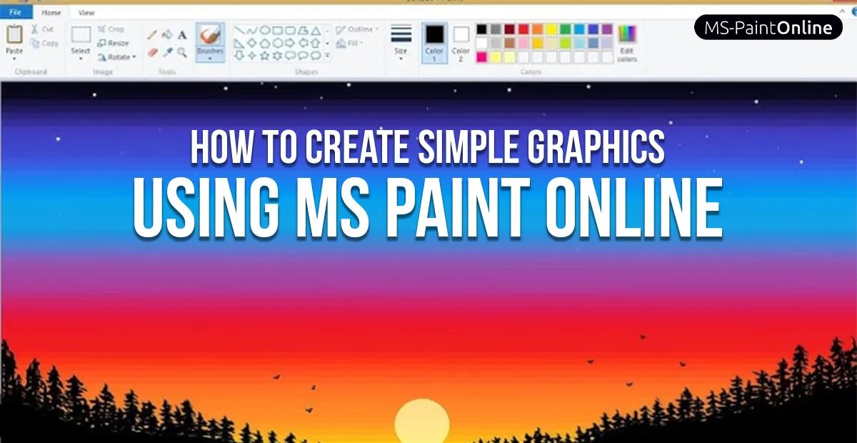 How to Create Simple Graphics Online Using MS Paint Online