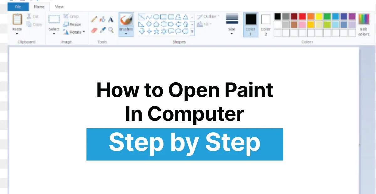 how to open paint in computer