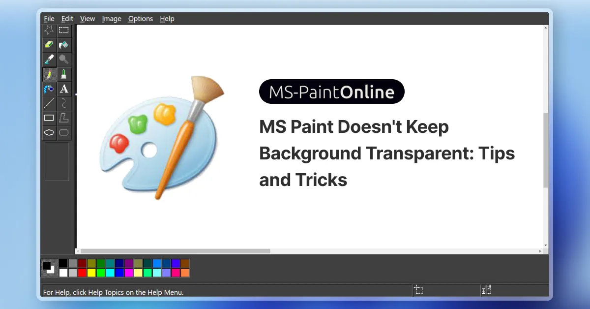 ms paint doesn't keep background transparent